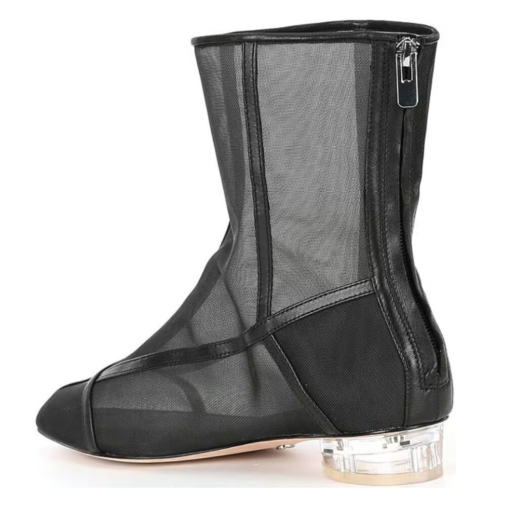 NEW Antonio Melani x Elizabeth Damrich Femme Cage Mesh Dress Booties in Black - Picture 3 of 6